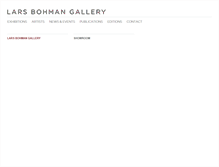 Tablet Screenshot of larsbohmangallery.com